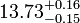 13.73^{+0.16}_{-0.15}